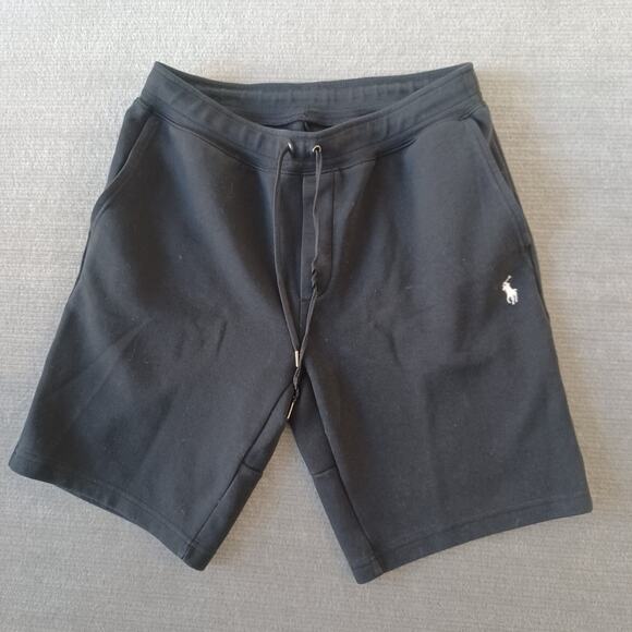 Polo Ralph Lauren Sweat Shorts Mens M Black Casual Stretch 10" Inseam Drawstring - Picture 9 of 9
